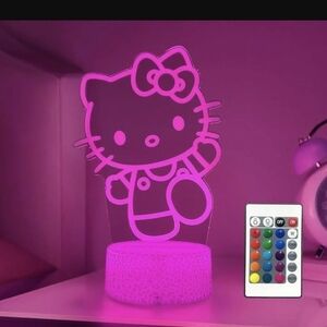 NEW / NIB Hello Kitty 3D Night Light with Colorful LED Display